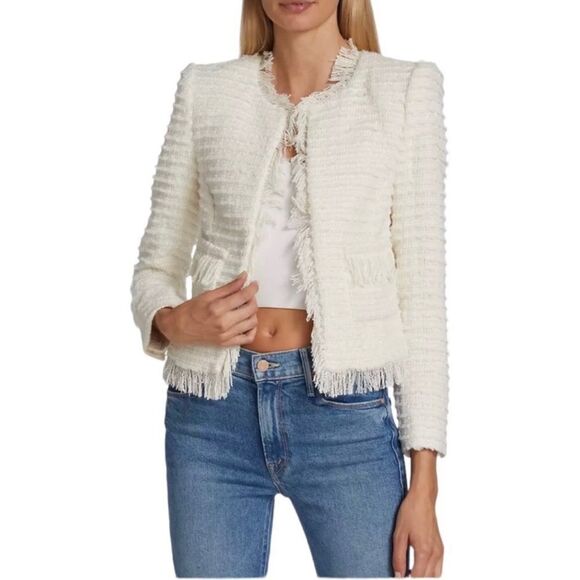 L'AGENCE Angelina Tweed Blazer size 2 - Picture 1 of 13